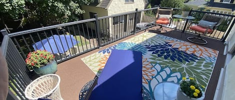 View of Studio from 2nd floor Tudor Balcony