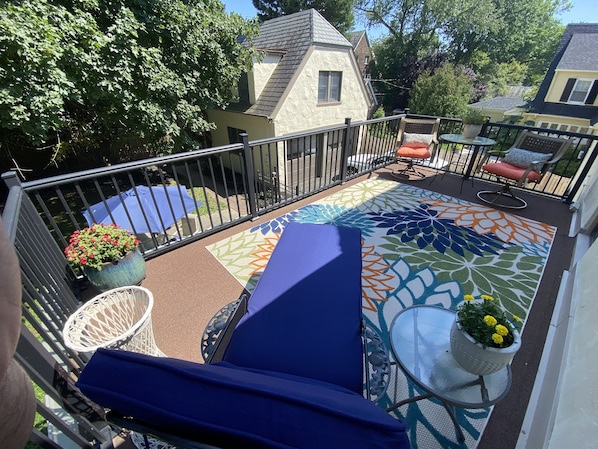 View of Studio from 2nd floor Tudor Balcony