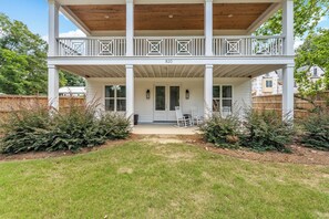 Front porch and upstairs balcony