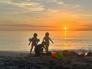 Very kid friendly Manasota Beach with Lifeguard on duty 8-430 daily.