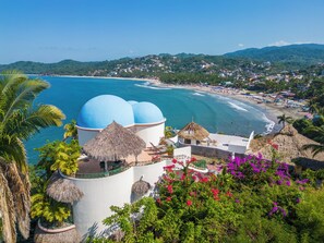 Our iconic blue domes framed by the Bay