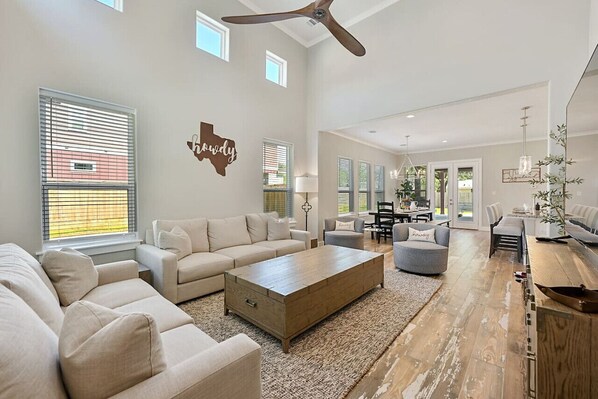 Contemporary living space with a spacious and inviting open floor.
