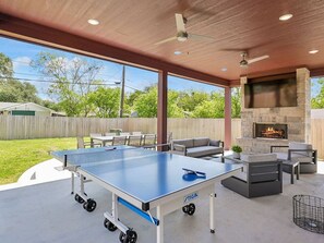 Tons of entertainment awaits you and your guests in the back yard!
