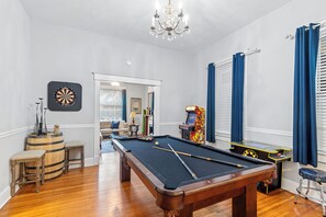 Gorgeous pool table and game room