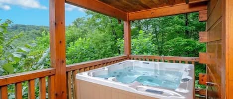 Nothing makes a stay better than a private hot tub overlooking the mountains!