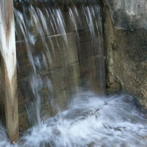 Water flowing over the Dam