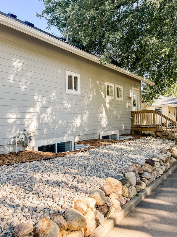 View of house & front door.