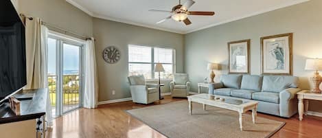 Ocean views from the main living area