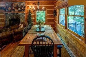 Large table for meals with family and friends!