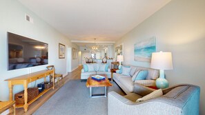 Living Room with Coastal Furnishings