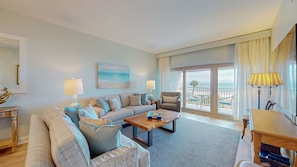 Living Room with Coastal Furnishings