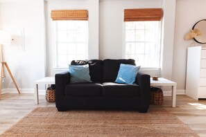 Enjoy the cozy living space with a Roku Smart TV
