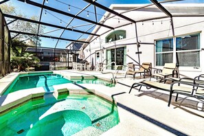 Plenty of space around the pool for enjoying the sunshire