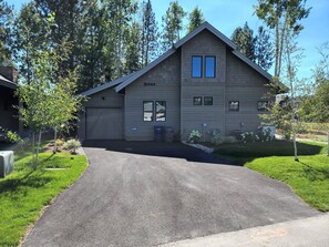 Driveway with parking area