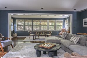 View to dining room and front of home