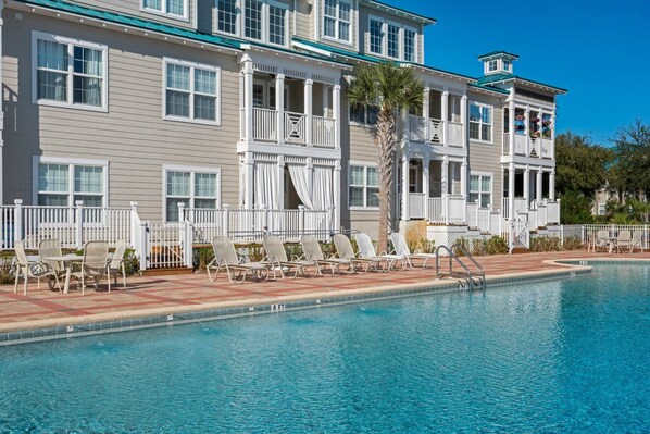Beautiful community pool for your enjoyment while staying in The Village #524!