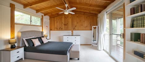 Luxury Master Bedroom: queen bed, deck access. Serene retreat!