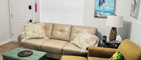 Super comfortable Leather couch and chair