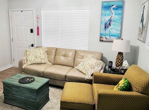 Super comfortable Leather couch and chair