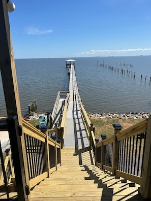 Back Steps and ramp from back porch to pier