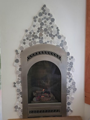 Beautiful gas fireplace