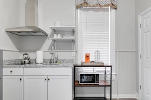 kitchen and coffee area 