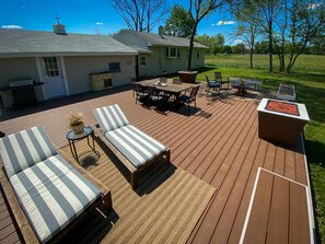 Read in the shade, tan on the loungers, or enjoy a meal al fresco