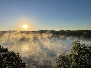 Sunrise on the lake, from the balcony view