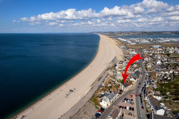 Aerial shot above the chapel