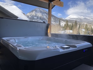 Hot Tub located on 3rd floor deck with amazing views