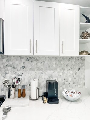 Fully stocked kitchen 