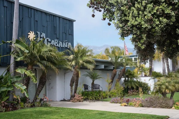 La Cabana lush tropical exterior with beautiful mountain views