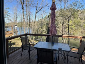 Imagine sitting on this deck and letting all your cares flow away with the water