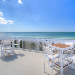 Rooftop Seating with a Beachfront View