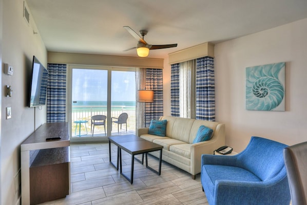 Comfortable Living Room Area with Views and Direct Access to the Balcony