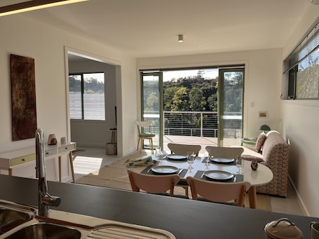 Fabulous river and mountain outlook just metres from the MTB trails