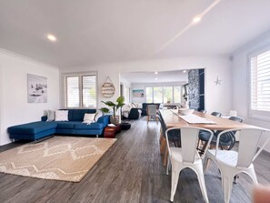 Open plan dining and living