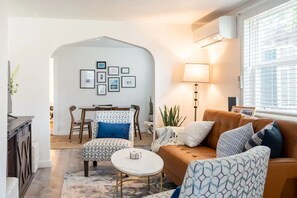Living room with 50in Roku Smart TV