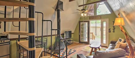 Overgaard Vacation Rental | 2BR + Loft | 1BA | Stairs Required | 900 Sq Ft
