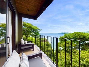 Stunning ocean view from the balcony area