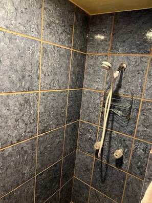 Tiled walk-in shower