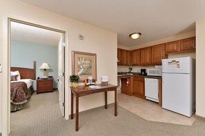 Prepare a meal in the equipped kitchen.
