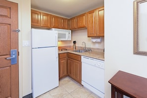 Prepare a meal in the equipped kitchen.