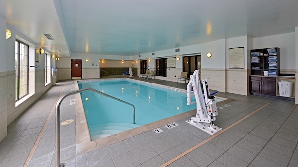 Spend time with family and friends in the indoor pool.