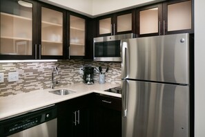 Curb your appetite by indulging on a snack in your kitchenette!