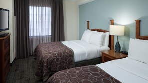 Drift to sleep in a plush bed.