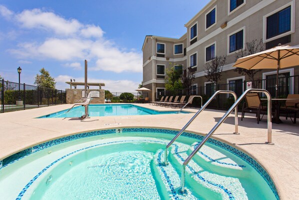 Relax in the hot tub.