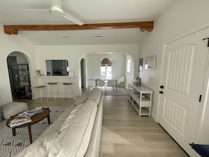 Living area and dining room. Ocean views from the Kitchen and dining room.