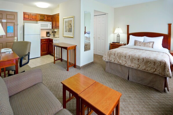 Our suite has a kitchen.