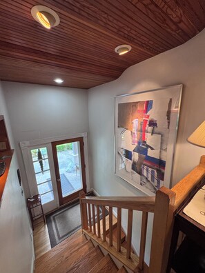 Entrance and stairway to main level